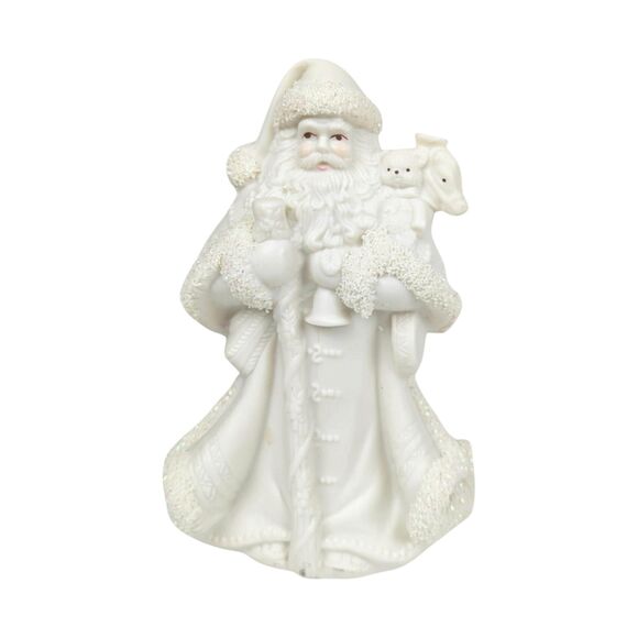 Vintage Bisque Santa Figurines - Ks Collection Christmas Decor, Set of 3 - Picture 4 of 8